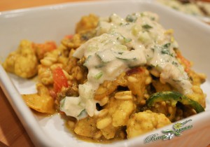 Raw Cauliflower Curry Bowl w/Vegan Raita