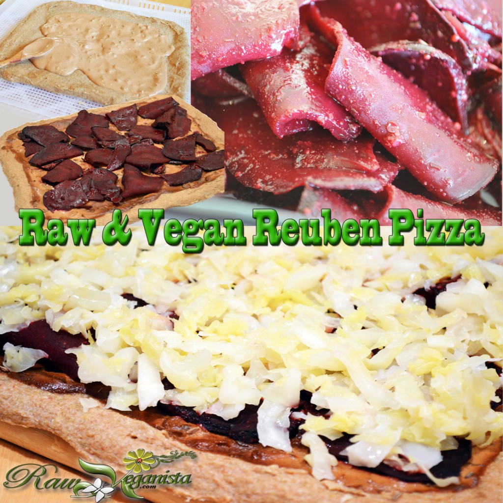Raw, Vegan, & Gluten-free Reuben Pizza