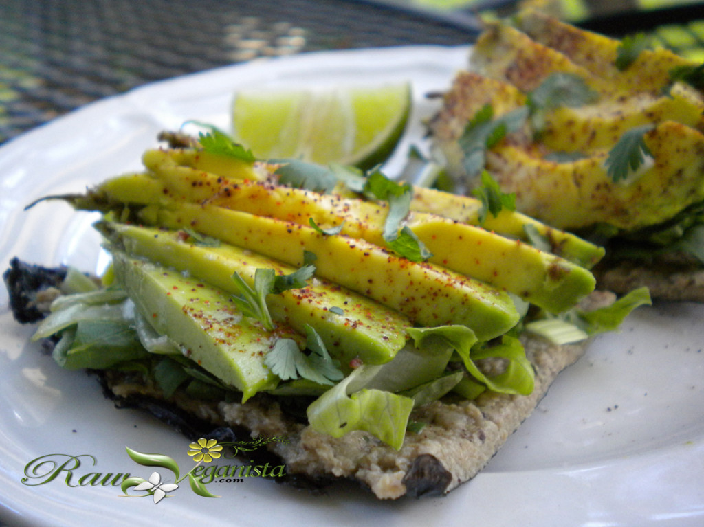 Spicy Raw Nori Cracker Tostadas