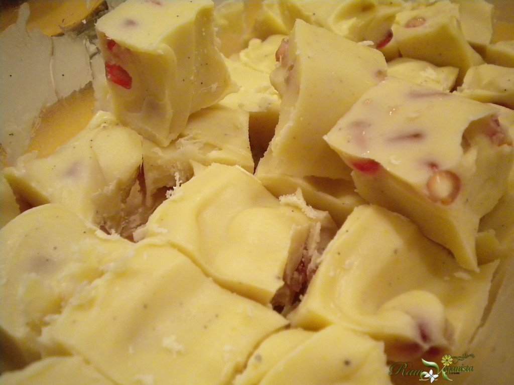 Pomegranate White Chocolate Fudge