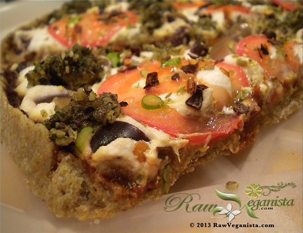 Gourmet Raw Vegan Pizza