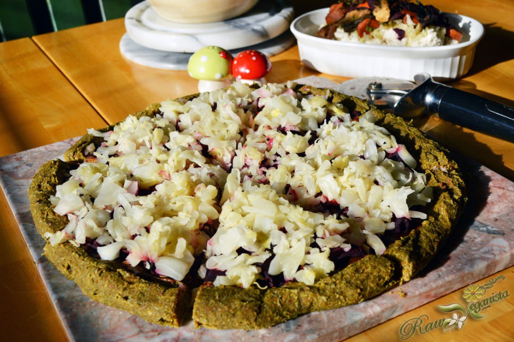 Raw Vegan Reuben Pizza